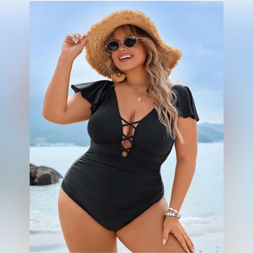 Blooming Jelly Women's Plus Size One Piece Swimsuit Tummy Control XLarge